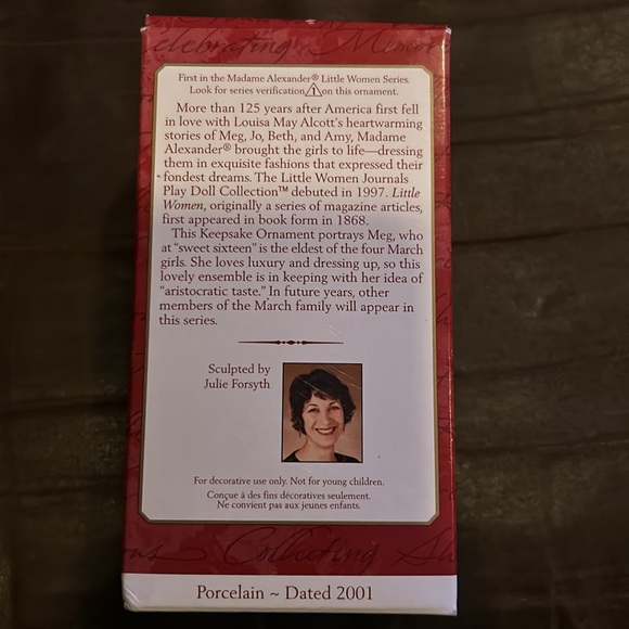 Hallmark “Meg” little women ornament - Picture 4 of 4